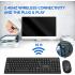 Philips MK324 Wireless Keyboard and Mouse Combo | Ambidextrous, Low-Profile | Adjustable DPI Mouse, Full-Sized Keyboard, | Plug and Play for Windows, Laptop, PC or Notebook